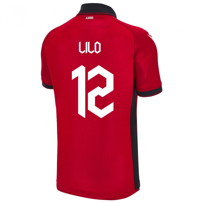 Hombre Camiseta Albania Klidman Lilo #12 Rojo 1ª Equipación 24-26 La Camisa Argentina