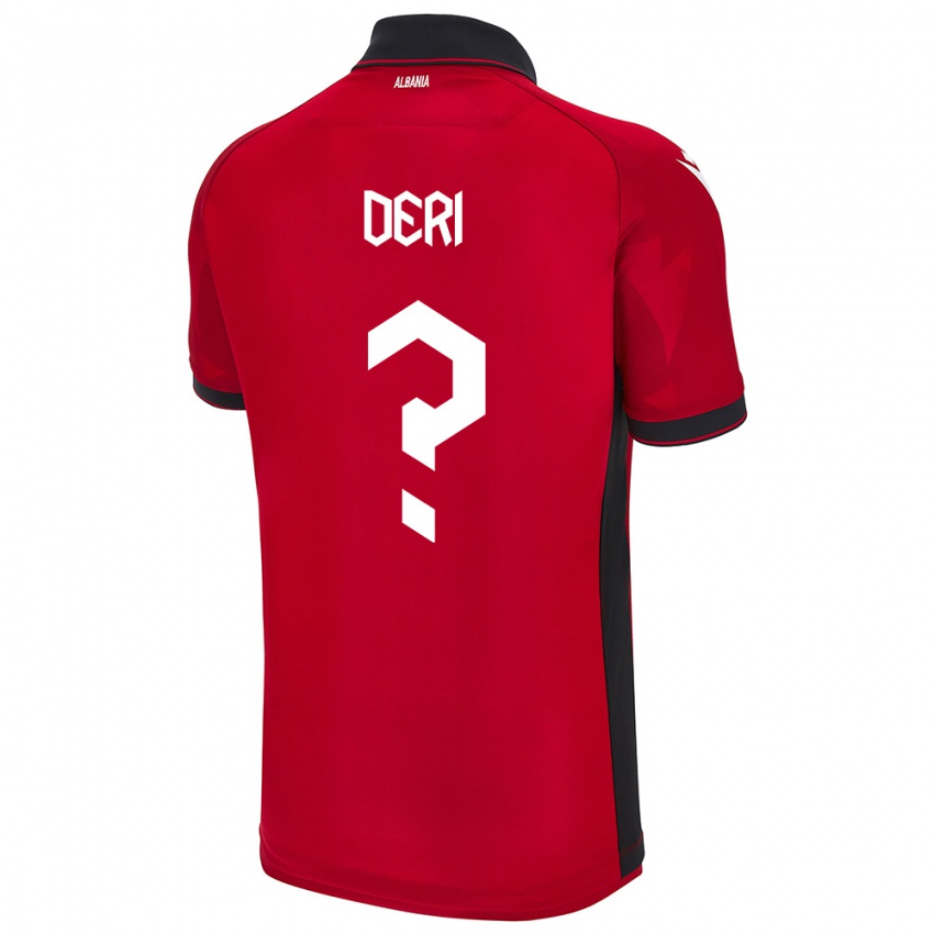 Hombre Camiseta Albania Enriko Deri #0 Rojo 1ª Equipación 24-26 La Camisa Argentina
