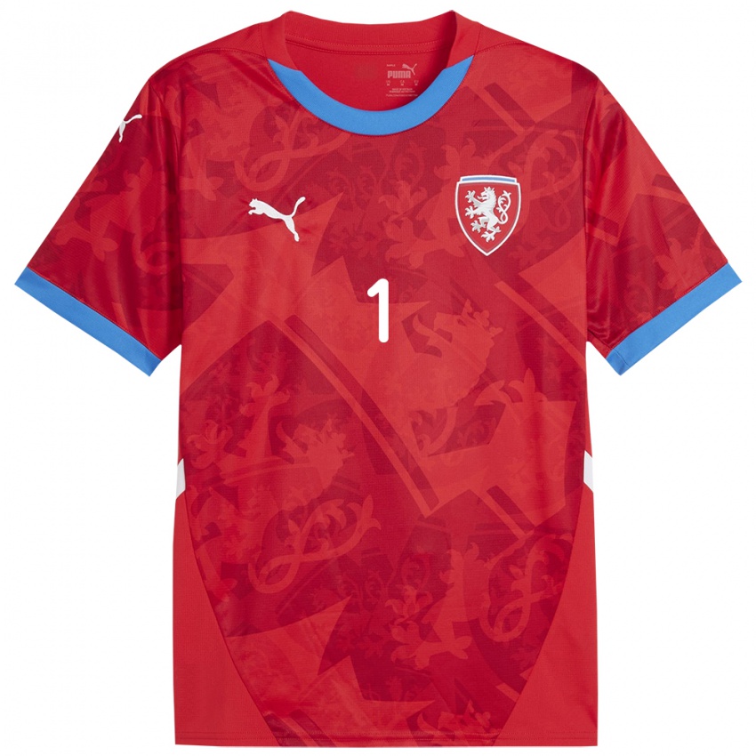 Hombre Camiseta Chequia Barbora Votíková #1 Rojo 1ª Equipación 24-26 La Camisa Argentina