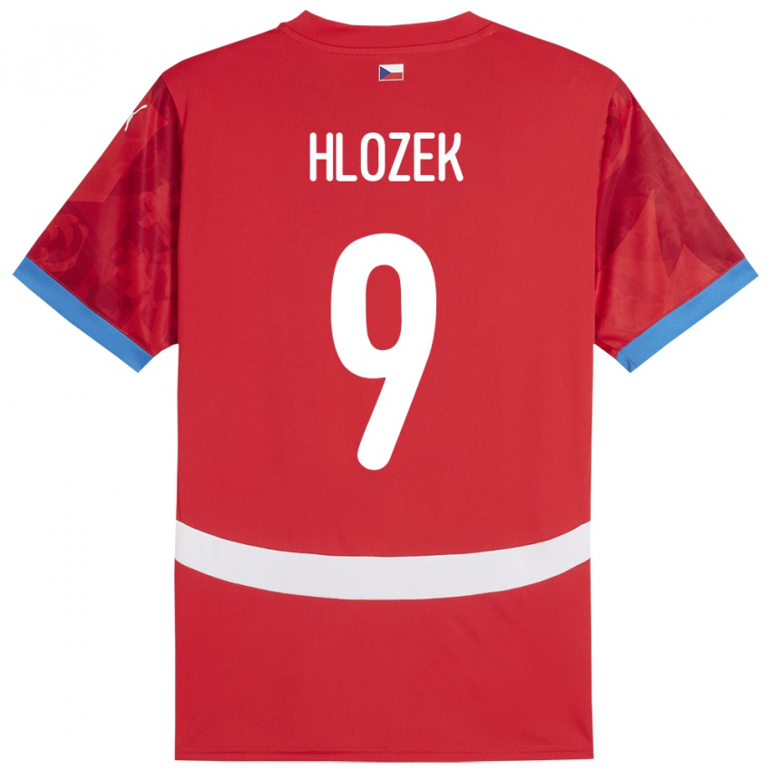 Hombre Camiseta Chequia Adam Hlozek #9 Rojo 1ª Equipación 24-26 La Camisa Argentina