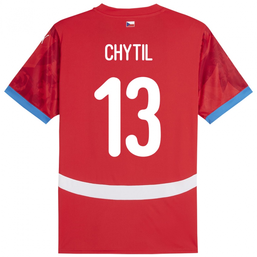 Hombre Camiseta Chequia Mojmir Chytil #13 Rojo 1ª Equipación 24-26 La Camisa Argentina