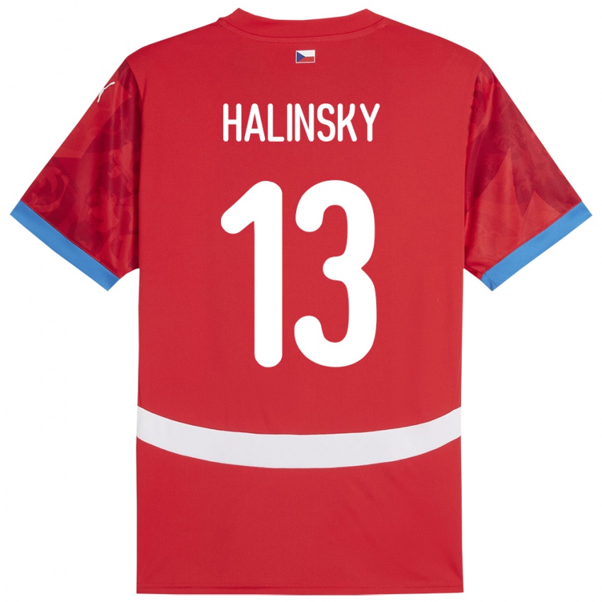 Hombre Camiseta Chequia Denis Halinsky #13 Rojo 1ª Equipación 24-26 La Camisa Argentina