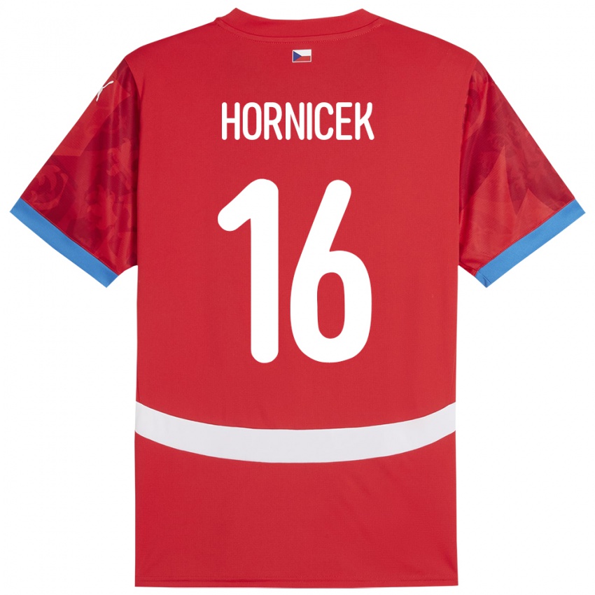 Hombre Camiseta Chequia Lukas Hornicek #16 Rojo 1ª Equipación 24-26 La Camisa Argentina