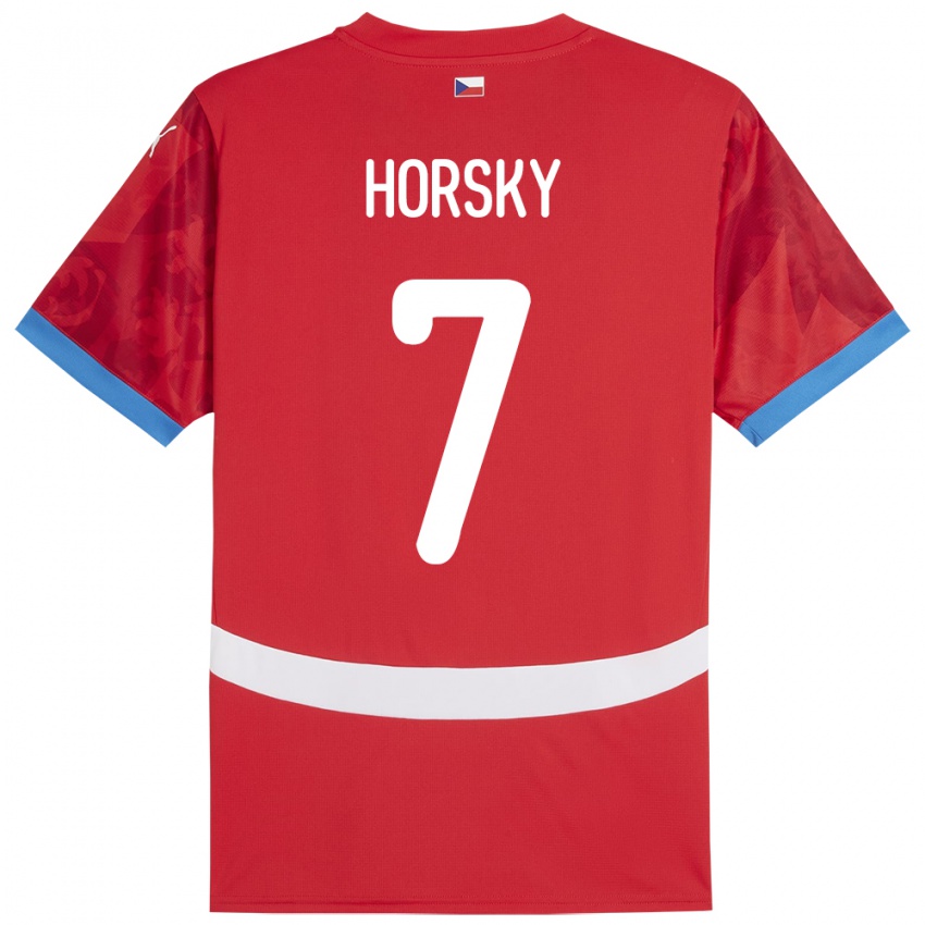 Hombre Camiseta Chequia Filip Horsky #7 Rojo 1ª Equipación 24-26 La Camisa Argentina