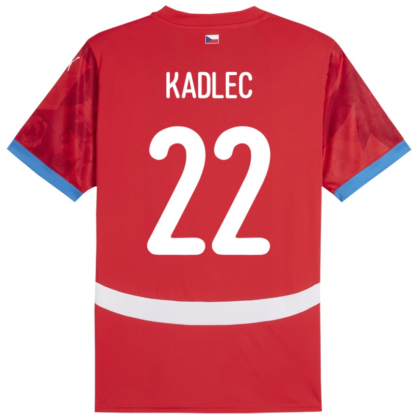 Hombre Camiseta Chequia Adam Kadlec #22 Rojo 1ª Equipación 24-26 La Camisa Argentina