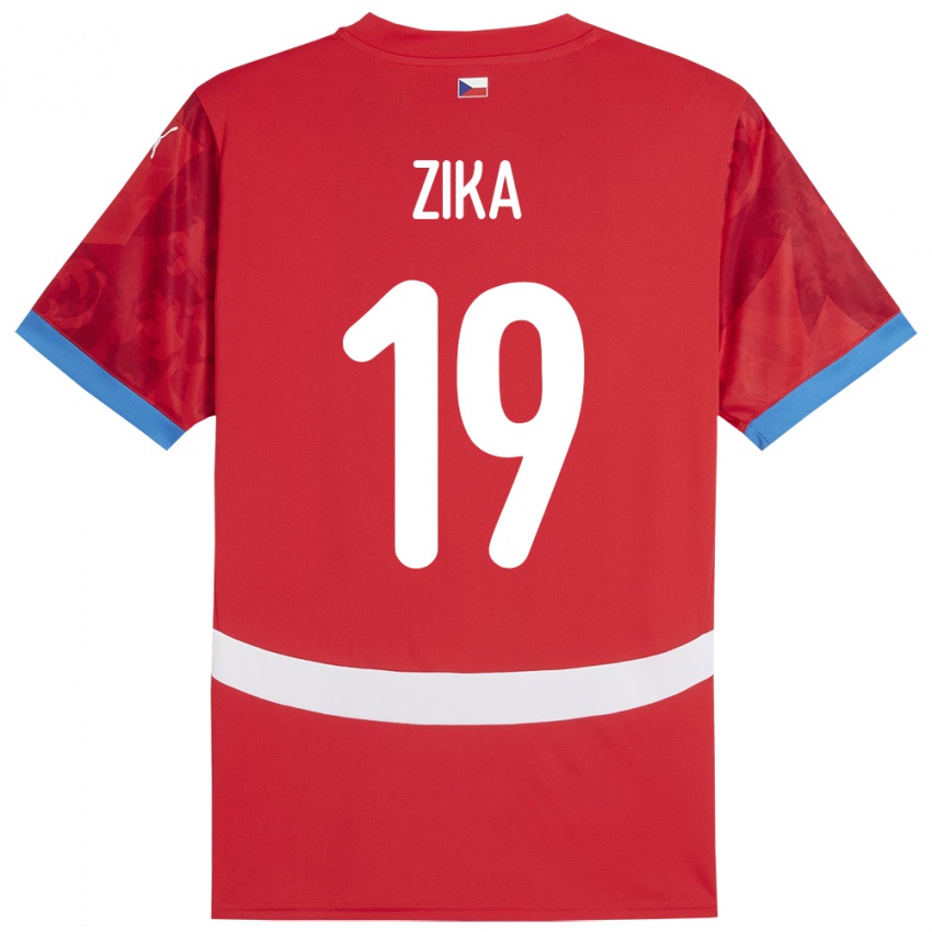 Hombre Camiseta Chequia Petr Zika #19 Rojo 1ª Equipación 24-26 La Camisa Argentina
