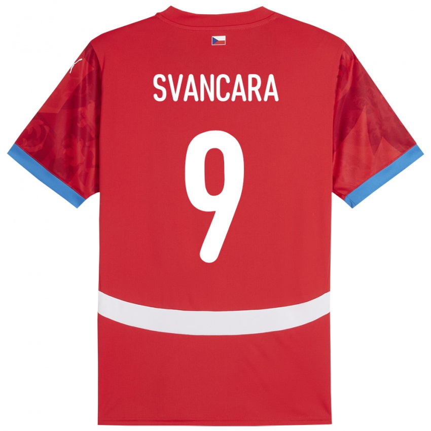 Hombre Camiseta Chequia Daniel Svancara #9 Rojo 1ª Equipación 24-26 La Camisa Argentina