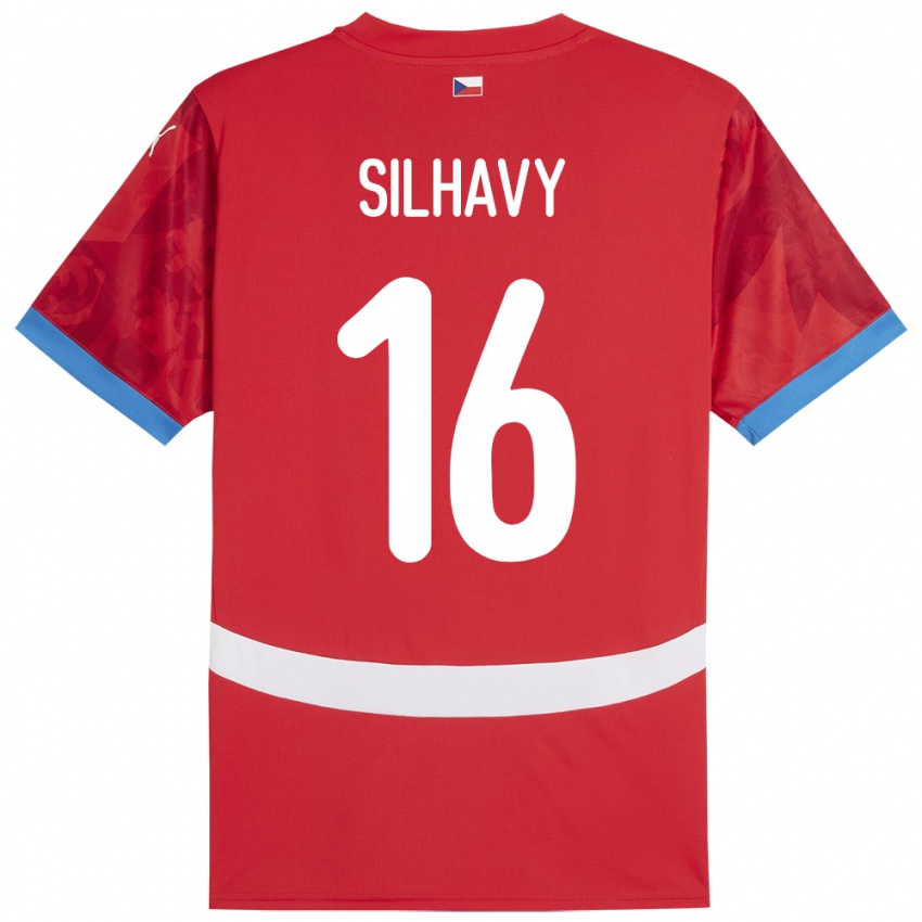 Hombre Camiseta Chequia Matyas Silhavy #16 Rojo 1ª Equipación 24-26 La Camisa Argentina