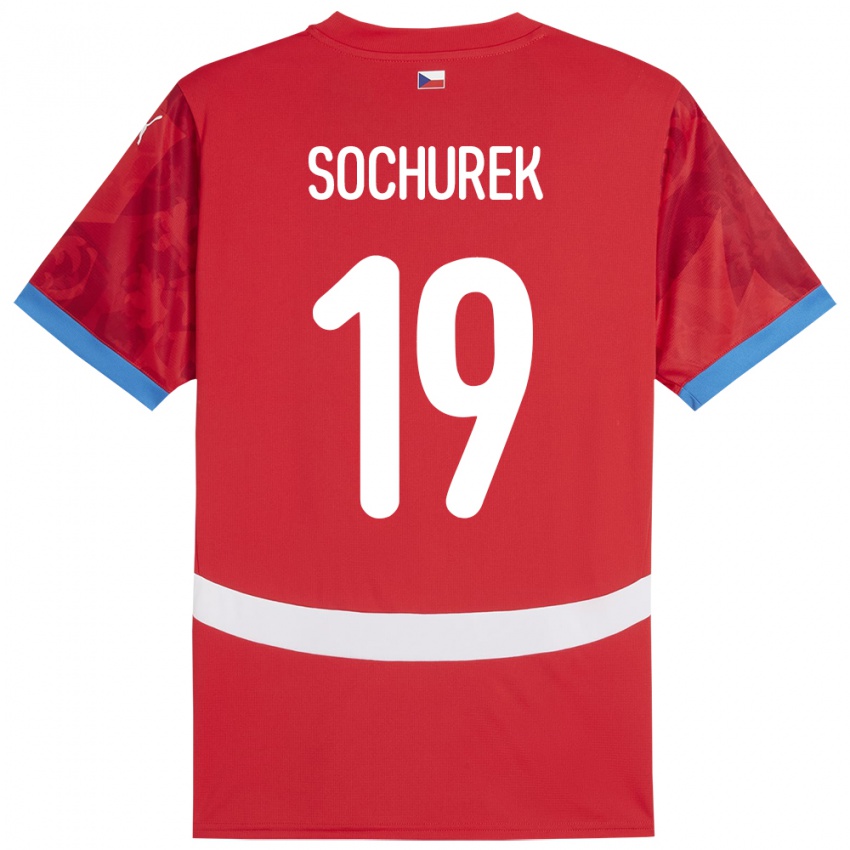 Hombre Camiseta Chequia Hugo Sochurek #19 Rojo 1ª Equipación 24-26 La Camisa Argentina