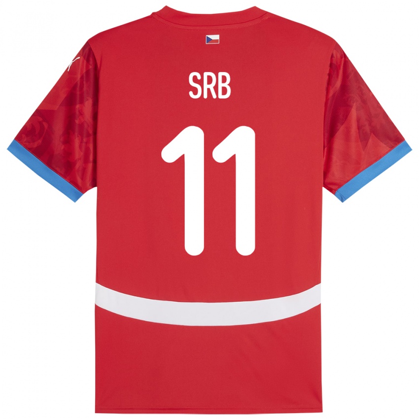 Hombre Camiseta Chequia Matous Srb #11 Rojo 1ª Equipación 24-26 La Camisa Argentina