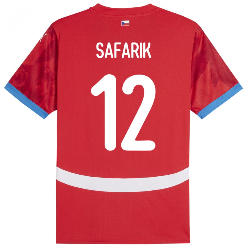 Hombre Camiseta Chequia Daniel Safarik #12 Rojo 1ª Equipación 24-26 La Camisa Argentina