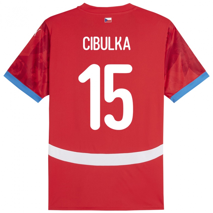 Hombre Camiseta Chequia Oskar Cibulka #15 Rojo 1ª Equipación 24-26 La Camisa Argentina