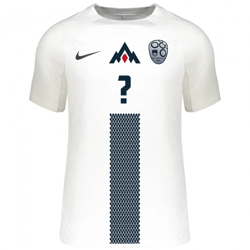 Hombre Camiseta Eslovenia Matej Malensek #0 Blanco 1ª Equipación 24-26 La Camisa Argentina