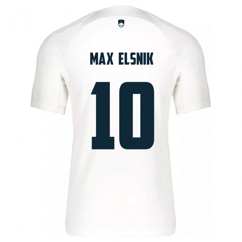 Hombre Camiseta Eslovenia Timi Max Elsnik #10 Blanco 1ª Equipación 24-26 La Camisa Argentina