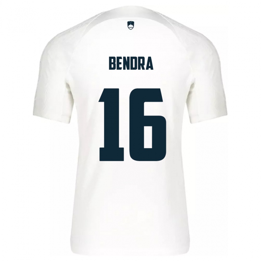 Hombre Camiseta Eslovenia Kristjan Bendra #16 Blanco 1ª Equipación 24-26 La Camisa Argentina
