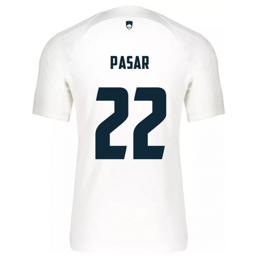 Hombre Camiseta Eslovenia Melania Pasar #22 Blanco 1ª Equipación 24-26 La Camisa Argentina