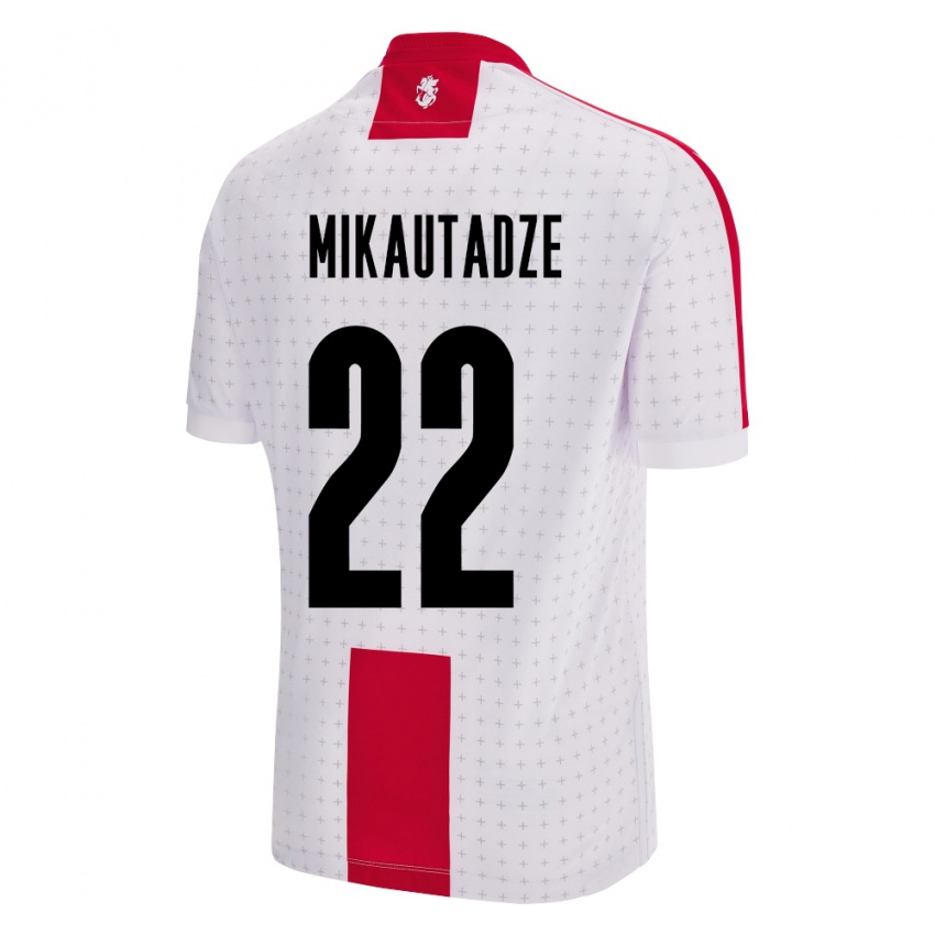 Hombre Camiseta Georgia Georges Mikautadze #22 Blanco 1ª Equipación 24-26 La Camisa Argentina