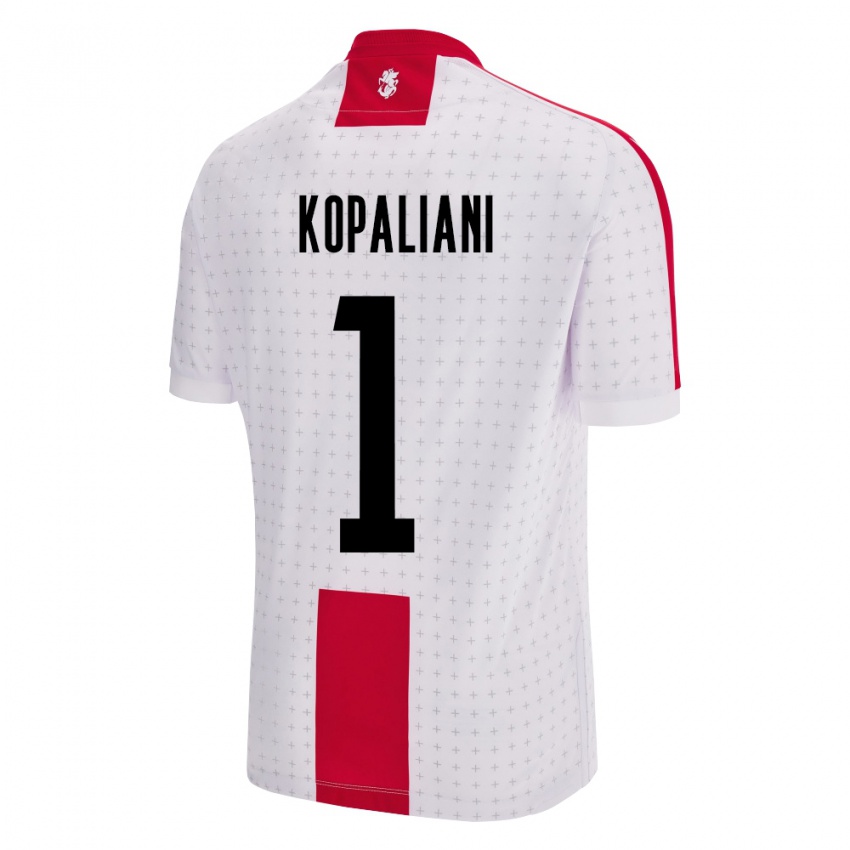 Hombre Camiseta Georgia Soso Kopaliani #1 Blanco 1ª Equipación 24-26 La Camisa Argentina