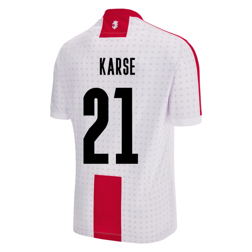 Hombre Camiseta Georgia Karse #21 Blanco 1ª Equipación 24-26 La Camisa Argentina