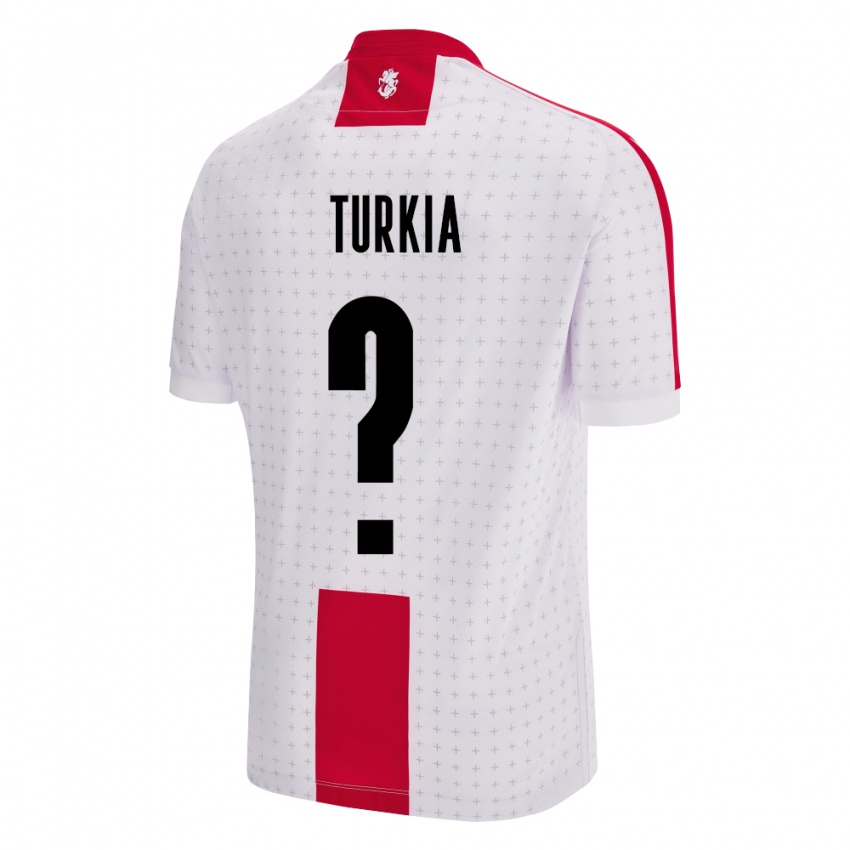 Hombre Camiseta Georgia Aleksandre Turkia #0 Blanco 1ª Equipación 24-26 La Camisa Argentina