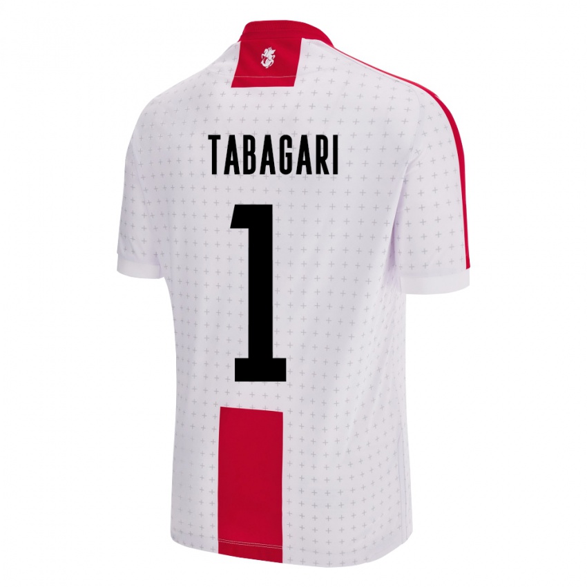 Hombre Camiseta Georgia Eka Tabagari #1 Blanco 1ª Equipación 24-26 La Camisa Argentina