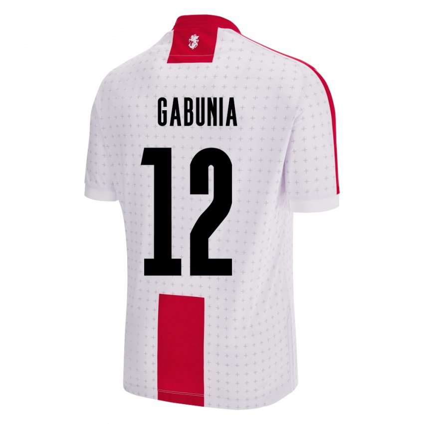 Hombre Camiseta Georgia Tatia Gabunia #12 Blanco 1ª Equipación 24-26 La Camisa Argentina