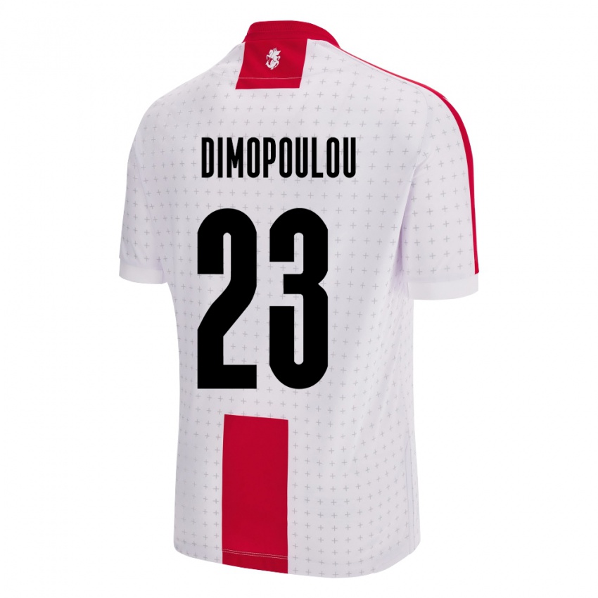 Hombre Camiseta Georgia Salomi Dimopoulou #23 Blanco 1ª Equipación 24-26 La Camisa Argentina