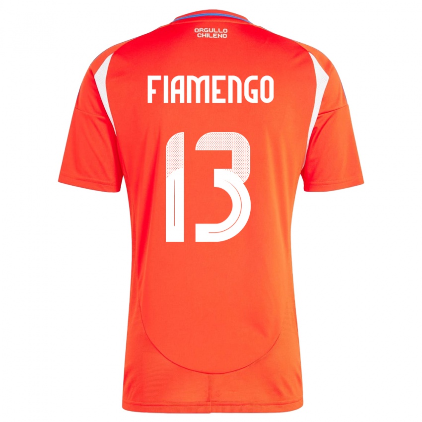 Hombre Camiseta Chile Darko Fiamengo #13 Rojo 1ª Equipación 24-26 La Camisa Argentina