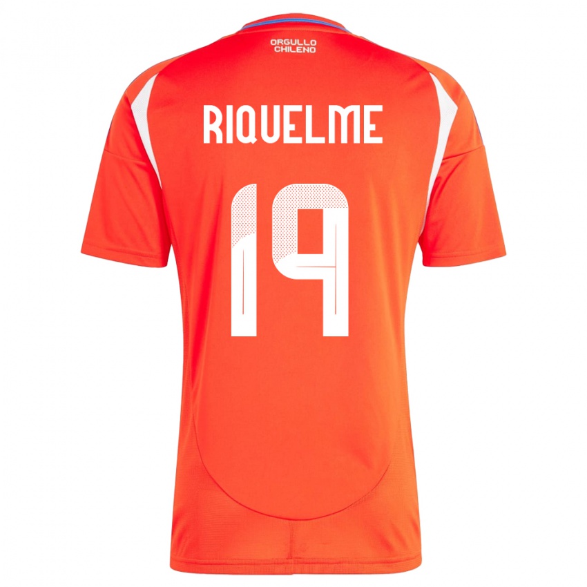 Hombre Camiseta Chile Benjamín Riquelme #19 Rojo 1ª Equipación 24-26 La Camisa Argentina