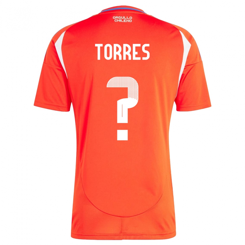 Hombre Camiseta Chile Bruno Torres #0 Rojo 1ª Equipación 24-26 La Camisa Argentina