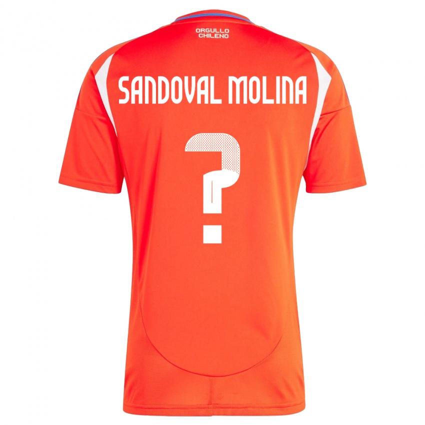 Hombre Camiseta Chile Mario Sandoval Molina #0 Rojo 1ª Equipación 24-26 La Camisa Argentina