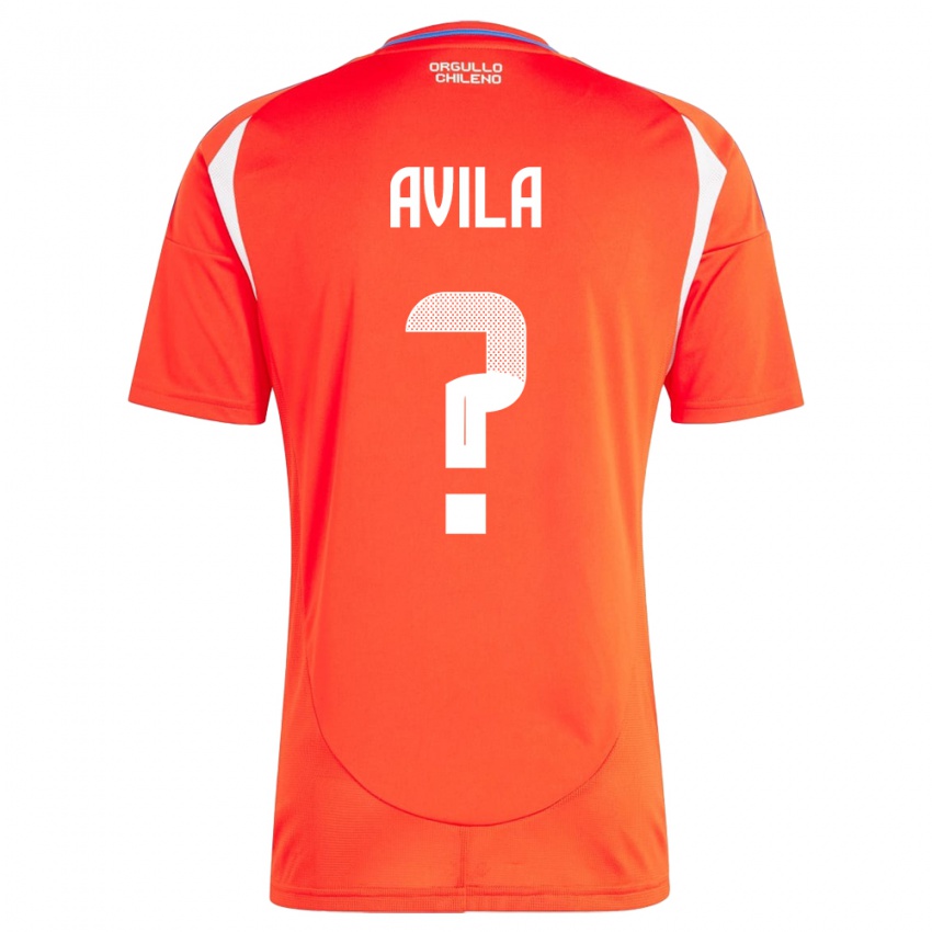 Hombre Camiseta Chile Gustavo Ávila #0 Rojo 1ª Equipación 24-26 La Camisa Argentina