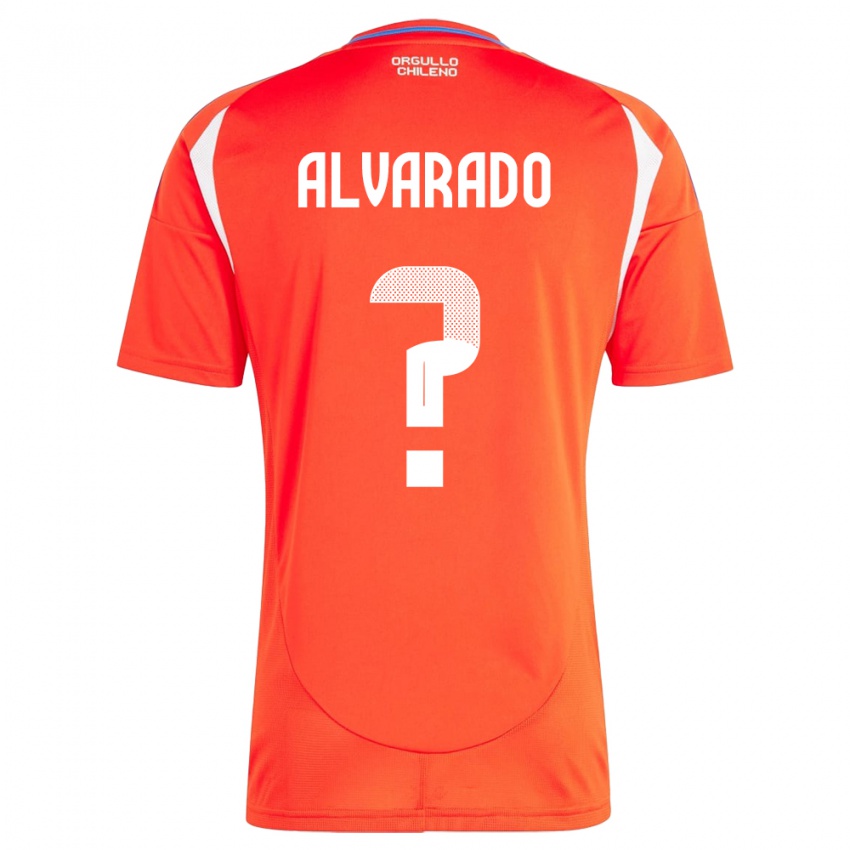 Hombre Camiseta Chile José Alvarado #0 Rojo 1ª Equipación 24-26 La Camisa Argentina