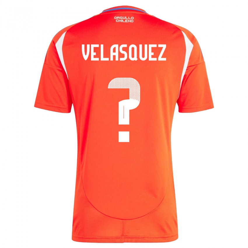 Hombre Camiseta Chile Milovan Velásquez #0 Rojo 1ª Equipación 24-26 La Camisa Argentina