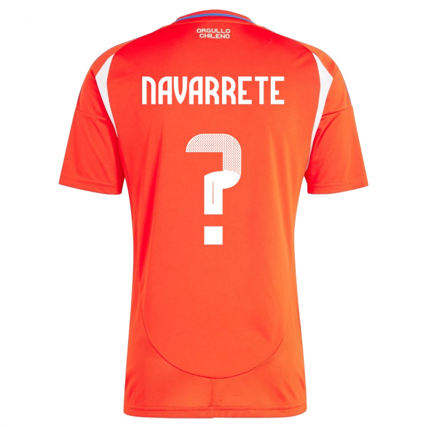 Hombre Camiseta Chile Sebastián Navarrete #0 Rojo 1ª Equipación 24-26 La Camisa Argentina