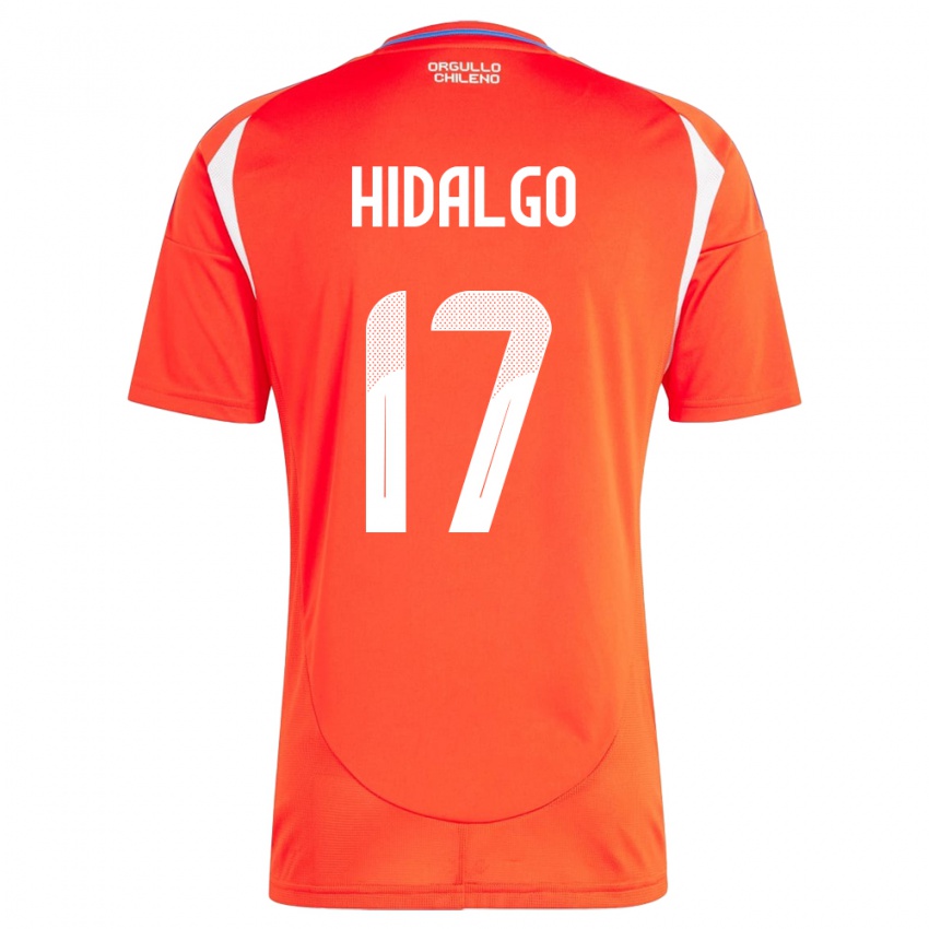 Hombre Camiseta Chile Fernanda Hidalgo #17 Rojo 1ª Equipación 24-26 La Camisa Argentina