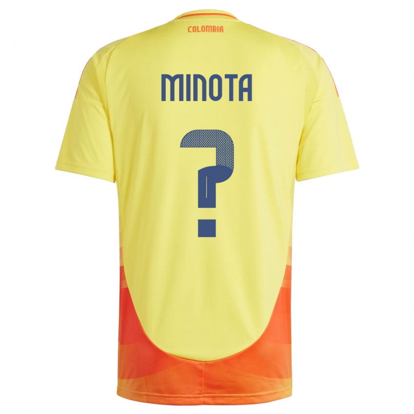 Hombre Camiseta Colombia Víctor Minota #0 Amarillo 1ª Equipación 24-26 La Camisa Argentina