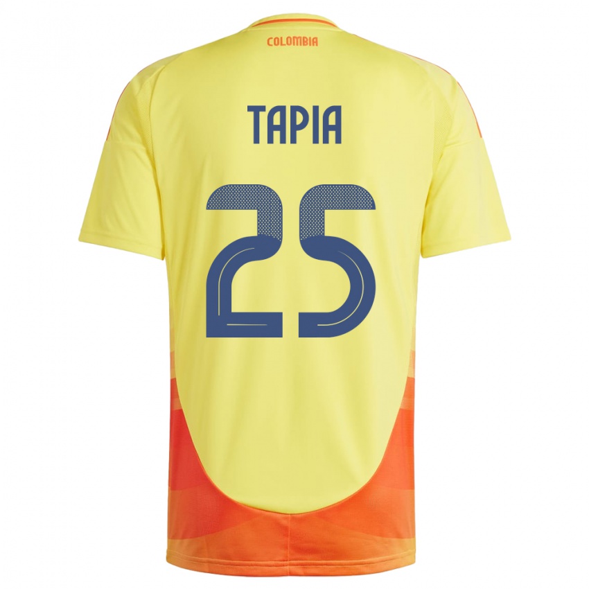 Hombre Camiseta Colombia Katherine Tapia #25 Amarillo 1ª Equipación 24-26 La Camisa Argentina