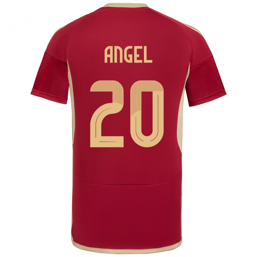 Hombre Camiseta Venezuela Wilker Ángel #20 Borgoña 1ª Equipación 24-26 La Camisa Argentina