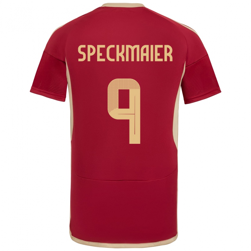 Hombre Camiseta Venezuela Mariana Speckmaier #9 Borgoña 1ª Equipación 24-26 La Camisa Argentina