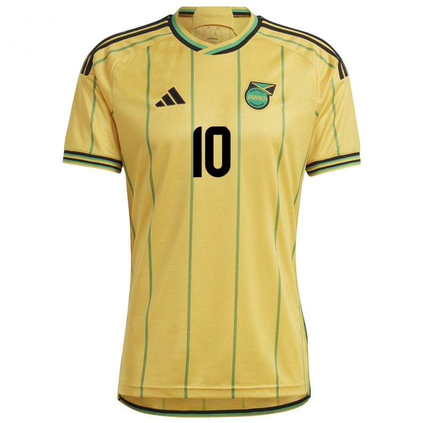 Hombre Camiseta Jamaica Jody Brown #10 Amarillo 1ª Equipación 24-26 La Camisa Argentina