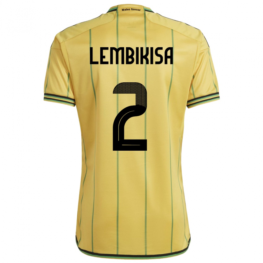 Hombre Camiseta Jamaica Dexter Lembikisa #2 Amarillo 1ª Equipación 24-26 La Camisa Argentina