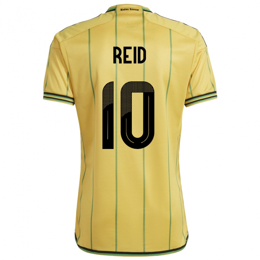 Hombre Camiseta Jamaica Bobby De Cordova-Reid #10 Amarillo 1ª Equipación 24-26 La Camisa Argentina