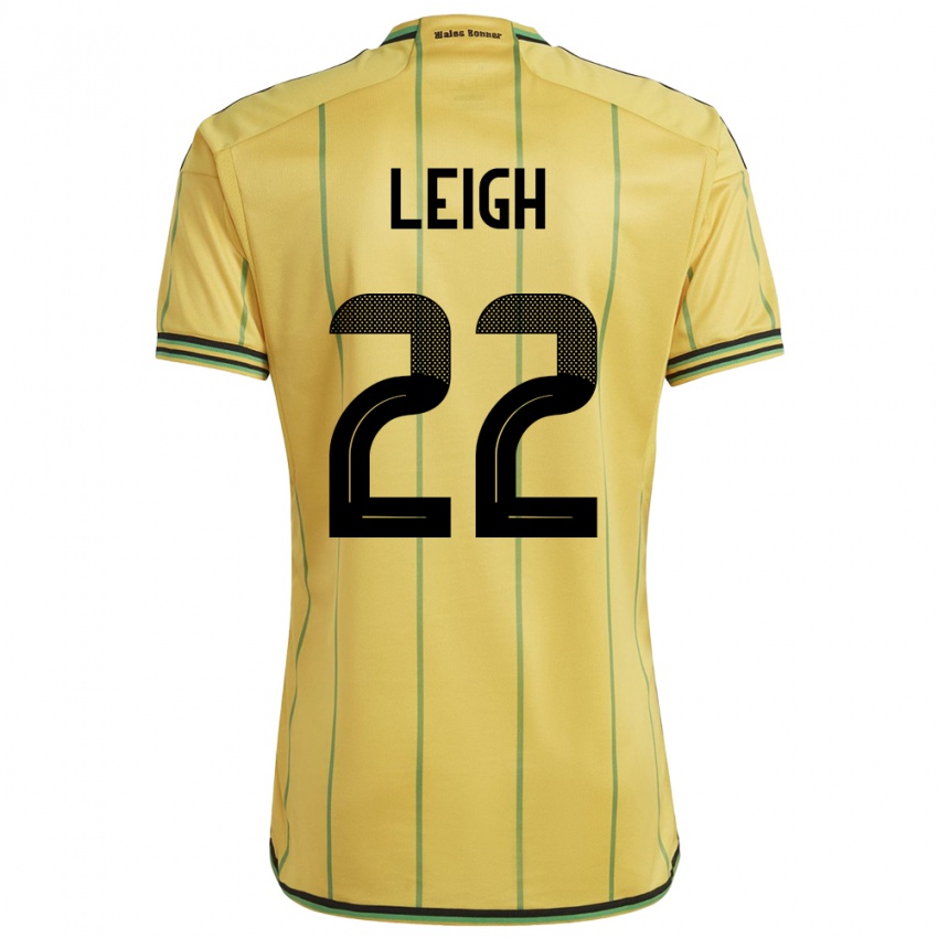 Hombre Camiseta Jamaica Greg Leigh #22 Amarillo 1ª Equipación 24-26 La Camisa Argentina
