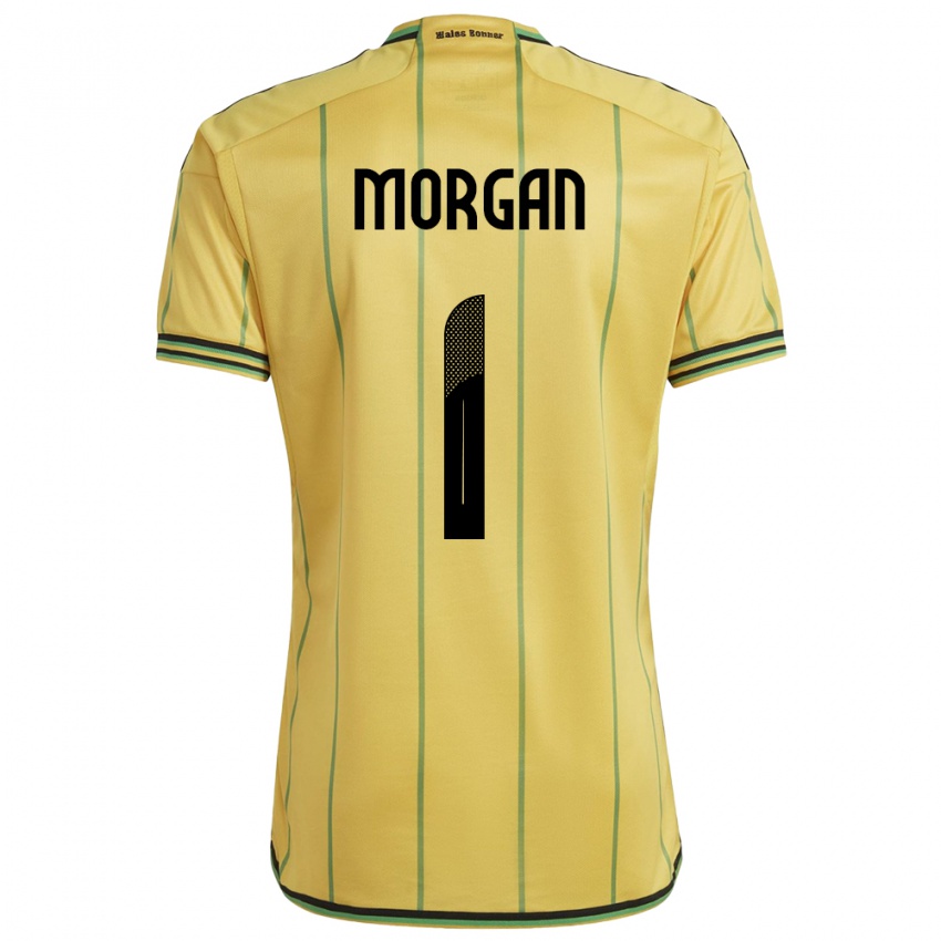 Hombre Camiseta Jamaica Aliyah Morgan #1 Amarillo 1ª Equipación 24-26 La Camisa Argentina