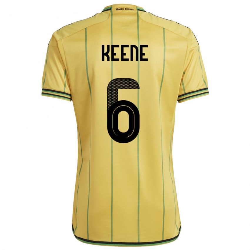 Hombre Camiseta Jamaica Alika Keene #6 Amarillo 1ª Equipación 24-26 La Camisa Argentina