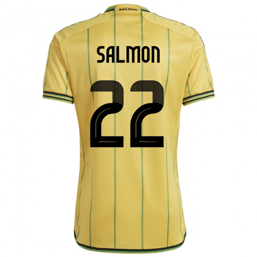 Hombre Camiseta Jamaica Christina Salmon #22 Amarillo 1ª Equipación 24-26 La Camisa Argentina