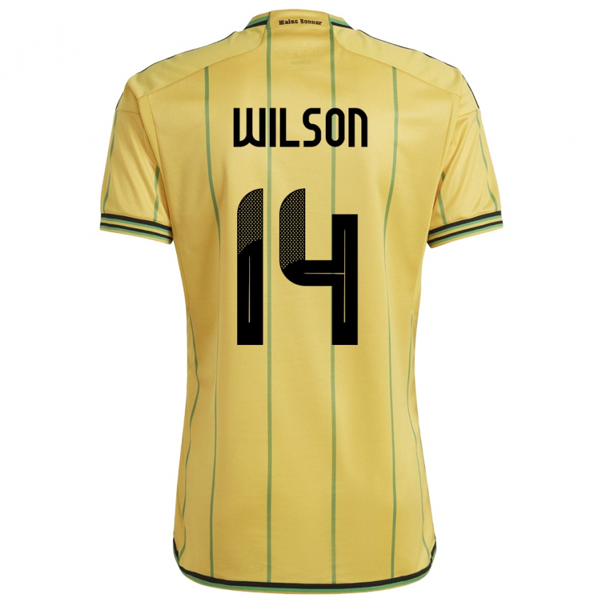 Hombre Camiseta Jamaica Siobhan Wilson #14 Amarillo 1ª Equipación 24-26 La Camisa Argentina