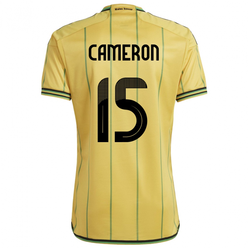 Hombre Camiseta Jamaica Tiffany Cameron #15 Amarillo 1ª Equipación 24-26 La Camisa Argentina