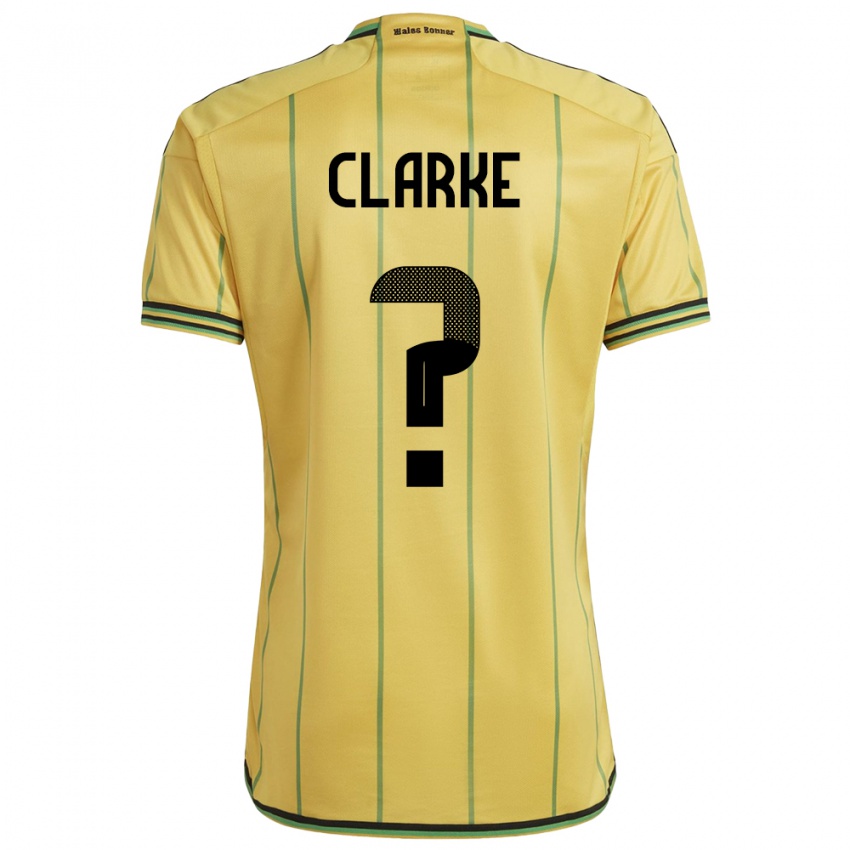 Hombre Camiseta Jamaica Sydoney Clarke #0 Amarillo 1ª Equipación 24-26 La Camisa Argentina